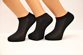 Чоловічі шкарпетки короткі з бавовни в сіточку КЛ 41-45 чорний