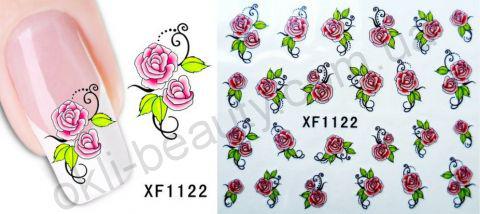 Водна наклейка для дизайну нігтів XF 1122, фото 1