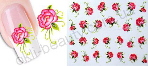 Водна наклейка для дизайну нігтів XF1024, фото 1