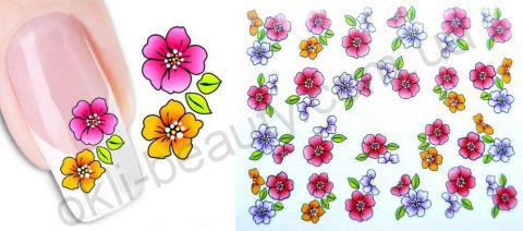 Водна наклейка для дизайну нігтів XF1010, фото 1