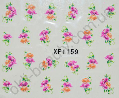 Водна наклейка для дизайну нігтів XF 1159, фото 1