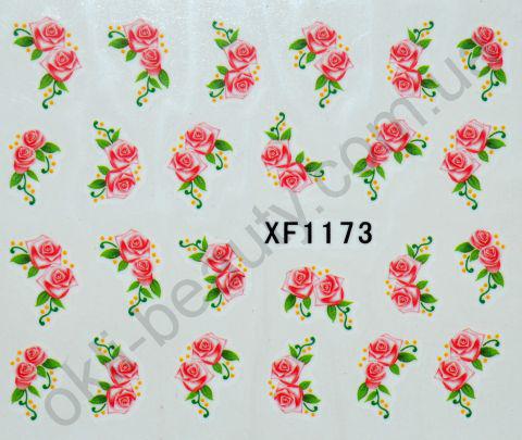 Водна наклейка для дизайну нігтів XF 1173, фото 1