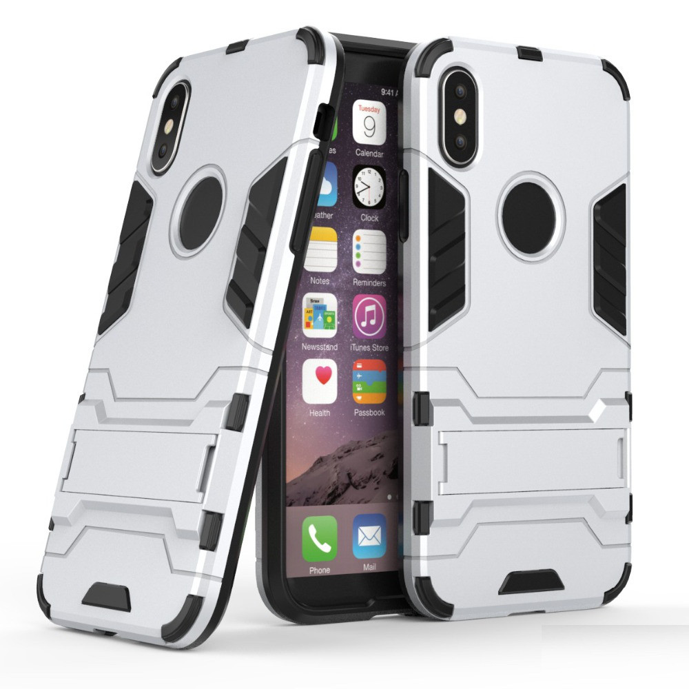 Чохол Apple Iphone X Hybrid Armored Case світло-сірий