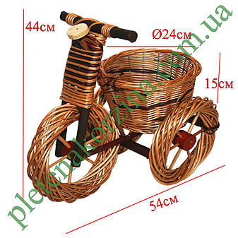 Квітник "велосипед" (великий розмір, Довжина 54 см) Арт.366.1, фото 2