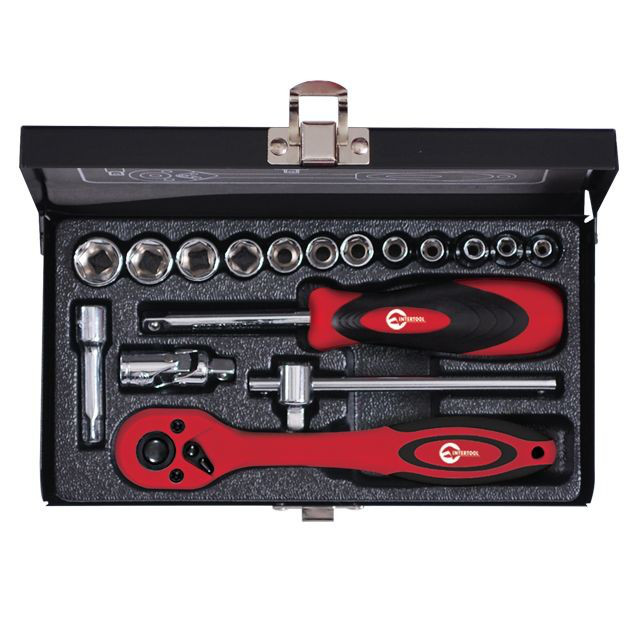 Набір інструменту 1/4", 17ед. INTERTOOL ET-6017