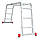 Драбина з алюмінію, багатофункціональна, трансформер, 4*3 сходинки, 3,70 м INTERTOOL LT-0030, фото 7