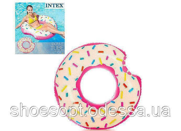 Круг надувний Пончик Intex для плавання 107 см