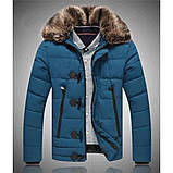 Чоловіча куртка з хутром зима, фото 2