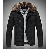 Чоловіча куртка з хутром зима, фото 3