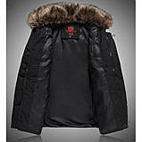 Чоловіча куртка з хутром зима, фото 4