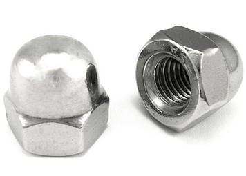 Гайка колпачковая М5 DIN 1587, ГОСТ 11860-85 з нержавіючої сталі, фото 1