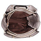 Сумка жіноча Fashion 2 в 1 бежево-сіра 401621Bg, фото 4