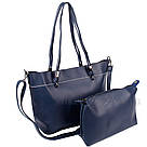 Сумка жіноча Fashion 2 в 1 темно-синя 408868Db, фото 2