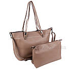 Сумка жіноча Fashion 2 в 1 брудно-сіра 408868Mg, фото 2