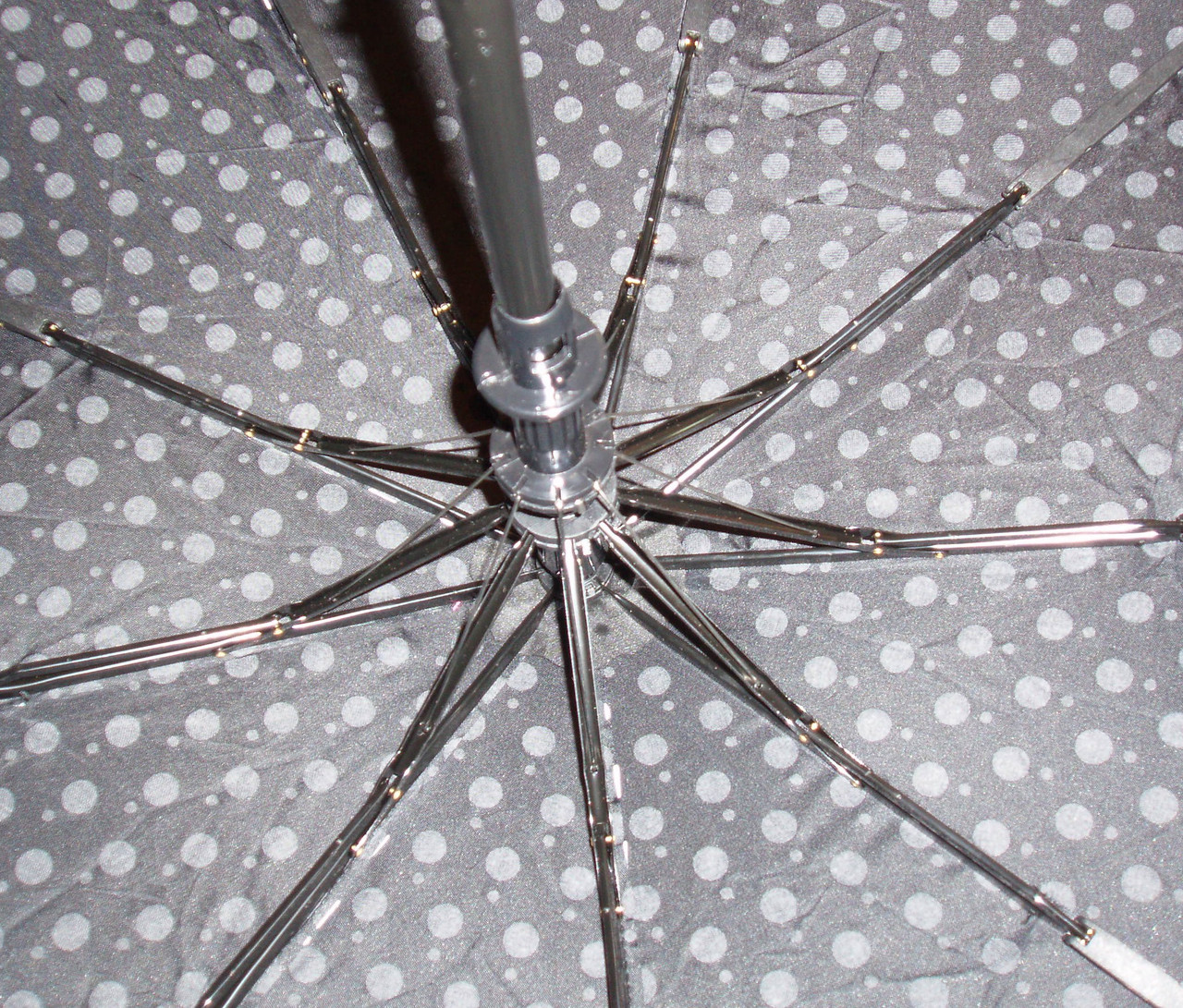 Зонт женский полуавтомат в белый горох - фото 4 - id-p697827546