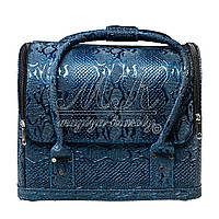 Б'юті Кейс для косметики, текстурний, темно-синій