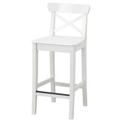 Стілець барний IKEA INGOLF білий 63 см 101.226.47