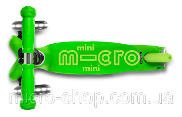 Самокат Micro Mini Deluxe Green LED (салатовый) - фото 5 - id-p697841297
