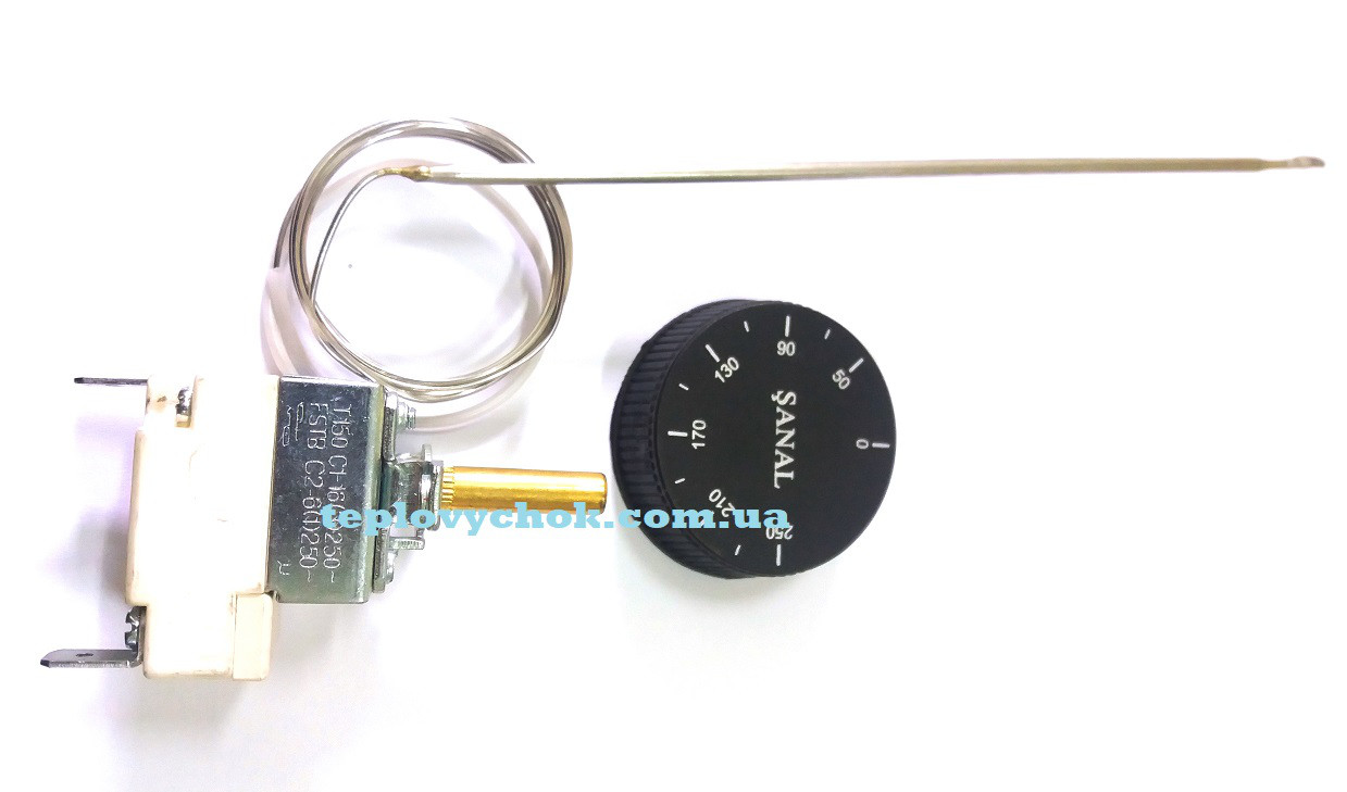 Терморегулятор для електродуховки капілярный FSTB 50-250°C 16А (SANAL), фото 1