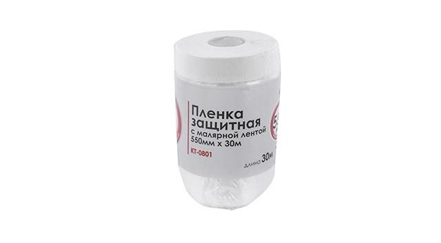 Плівка захисна з малярською стрічкою INTERTOOL 550мм х 30м KT-0801