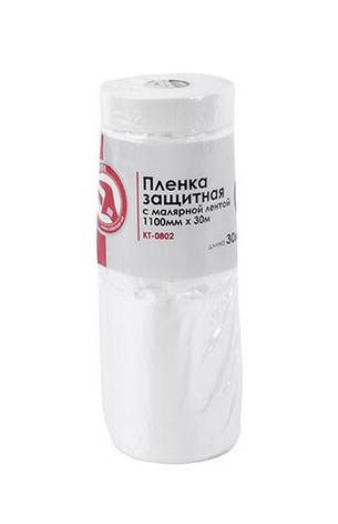 Плівка захисна з малярською стрічкою INTERTOOL 1100мм х 30м KT-0802, фото 1