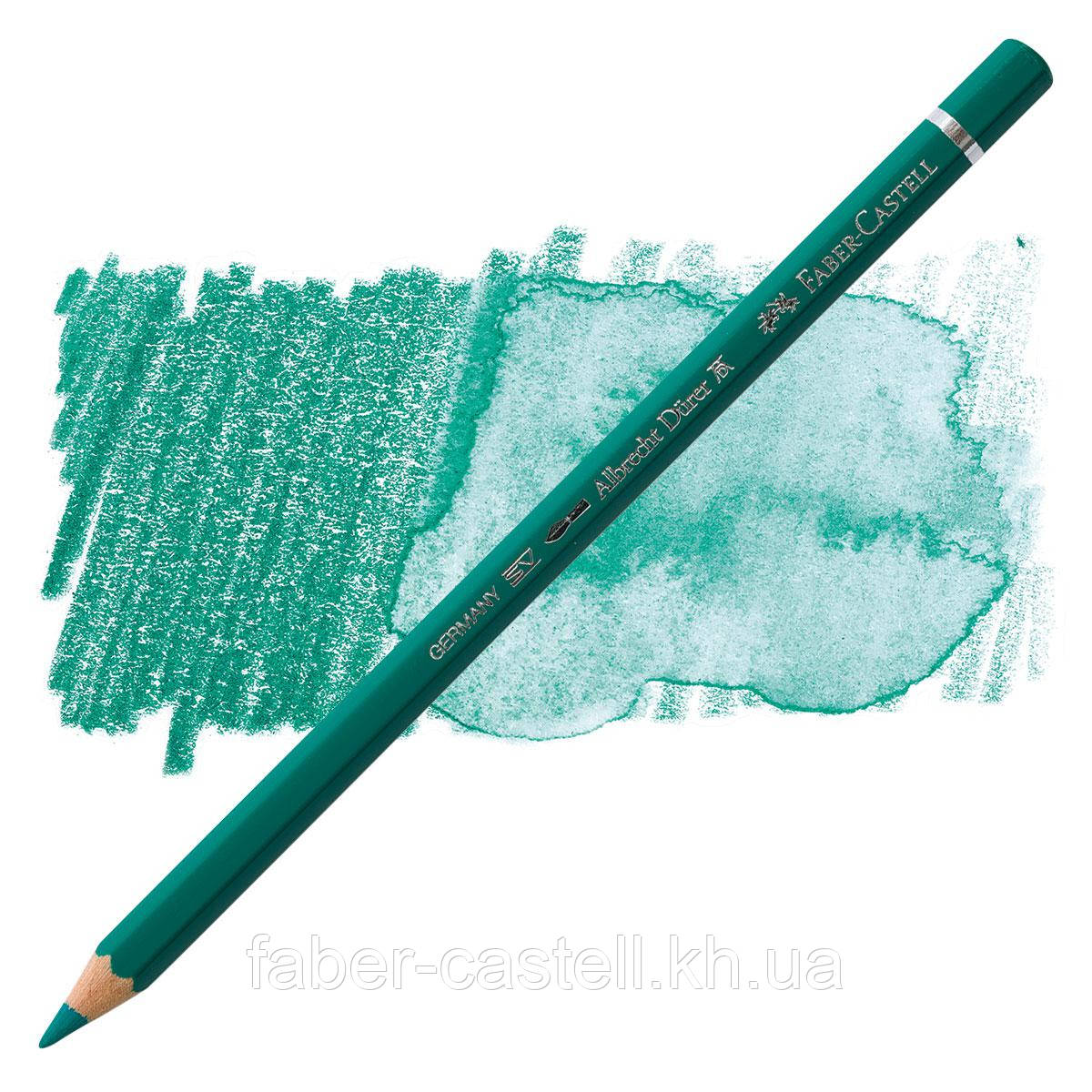 Олівець акварельний кольоровий Faber-Castell Albrecht Dürer колір палена зелень (Chrome Oxide Green Fiery) №276