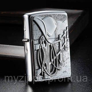 ZIPPO - マサヒロさま用 Зажигалка Zippo Cowboy Hat & Rope Emblem Brushed Chrome