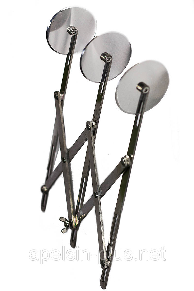 Кондитерський розсувний дисковий ніж на 3 гладкі ролики, фото 1