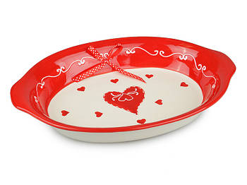 Блюдо для запікання керамічне "Любов" 35 см 941-020. Подарунки на 14 лютого