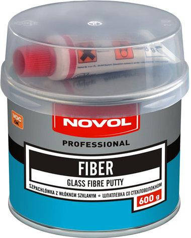 Шпаклівка зі скловолокном Novol FIBER 0,6 кг, фото 1