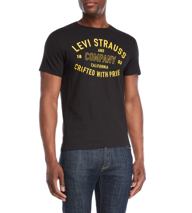 Чоловіча футболка levi's® Flood Contrast Logo Tee - Black (M), фото 1