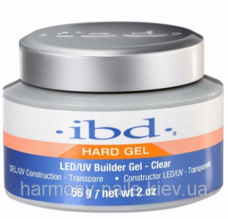 LED/UV Гель IBD Builder Gel Clear 56g, прозорий гель 14