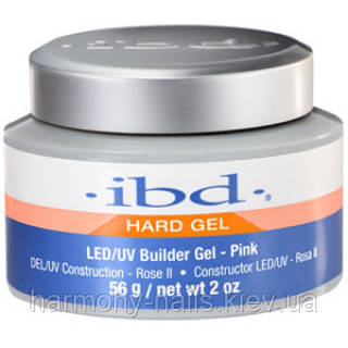 LED/UV Гель IBD Builder Gel Pink 56g, прозоро-рожевий гель