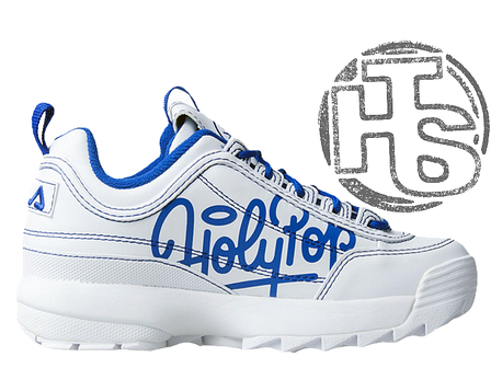 Жіночі кросівки Fila Disruptor II 2 HolyPop White/Blue, фото 2