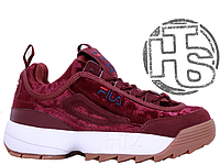 Женские кроссовки Fila Disruptor II 2 Velvet Bordo