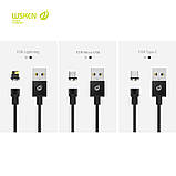 Магнітний кабель "Wsken Round" Micro-USB + lightning конектор, фото 5