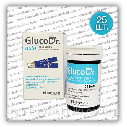 Тест-смужки GlucoDr auto AGM 4000, 25 шт., фото 1