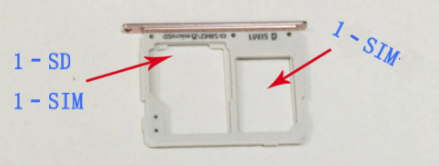 Лоток для сім карти Samsung A310F Galaxy A3 (2016), A510F, A710F, рожевий, на дві Sim-карти