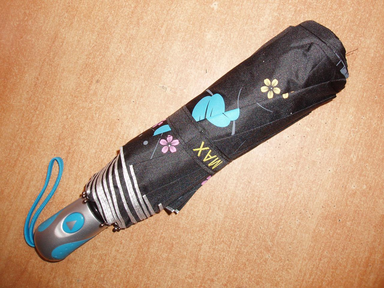 Зонт женский полуавтомат c рисунком цветов "maxkomfort " - фото 3 - id-p698031422