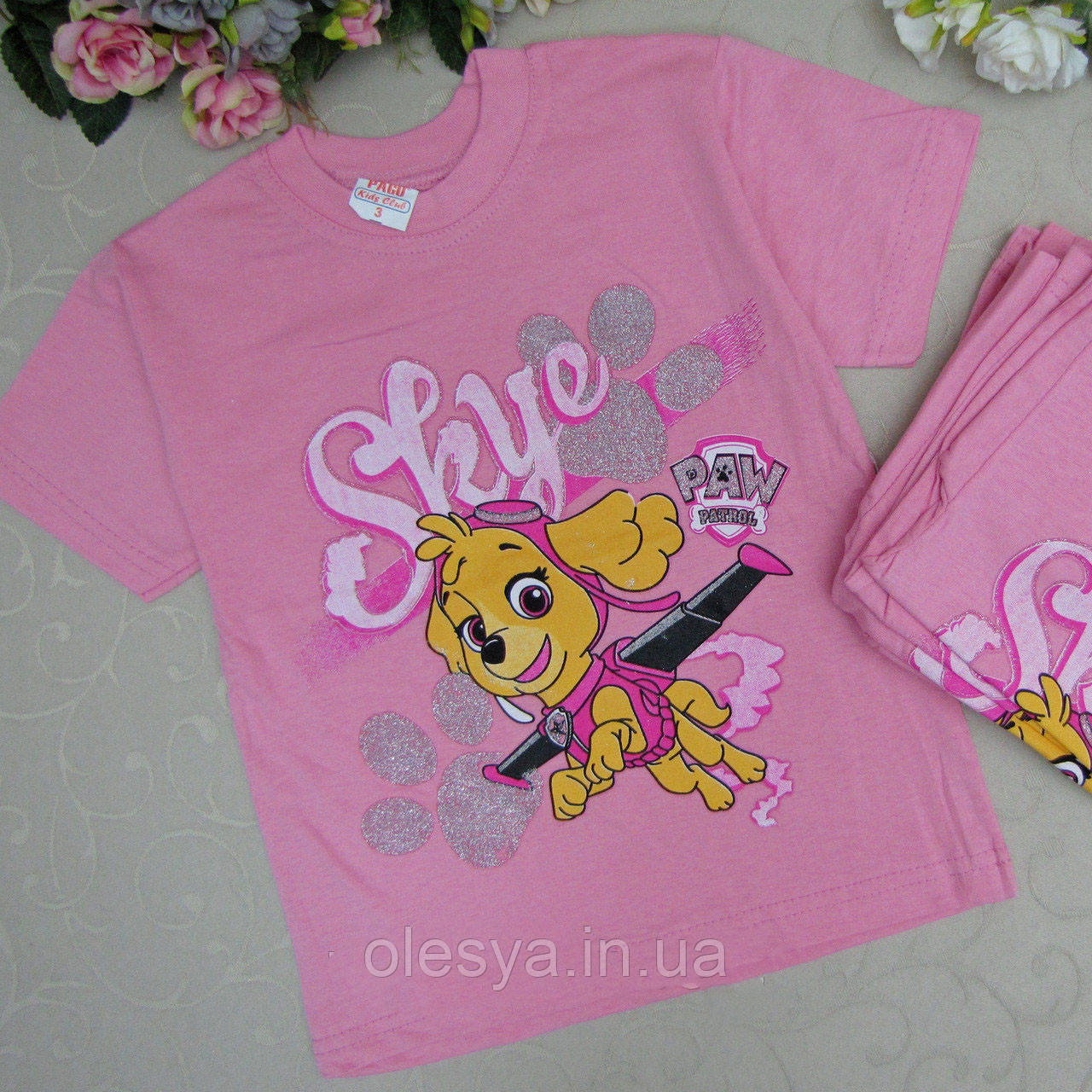 Дитяча футболка на дівчинку Щенячий патруль Розміри 1-2 роки Туреччина, фото 1
