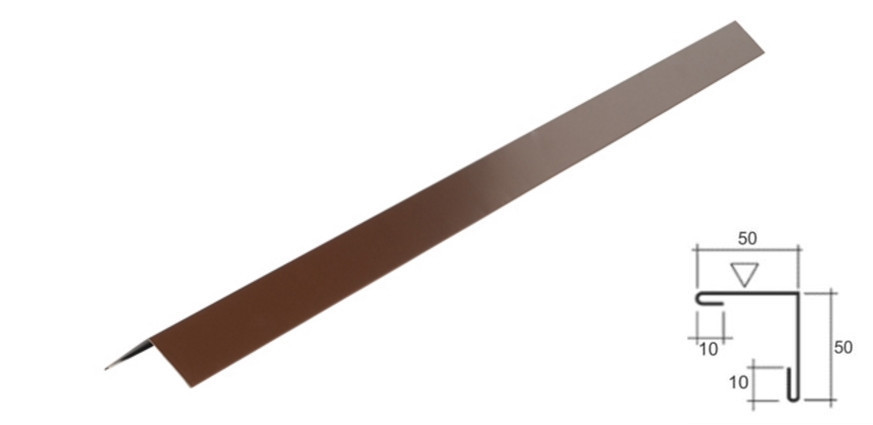 Уголок внешний (50х50х2000) коричневый 0.45 мм (ID#698036131), цена ...