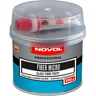 Шпаклівка зі скловолокном мікро Novol FIBER MICRO 1,8 кг, фото 3
