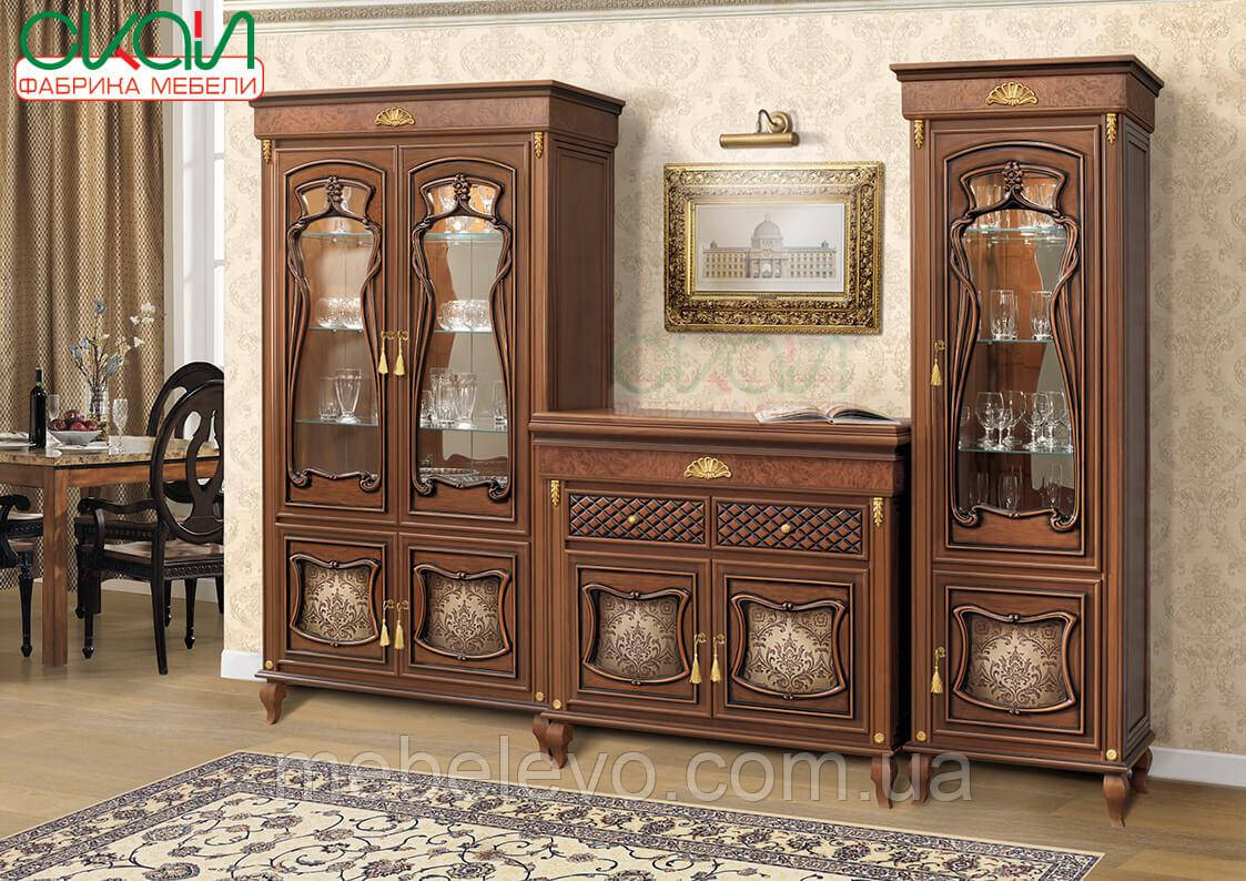 Терра Нова вітальня 2 2130х3040х570мм горіх караваджо + горіх лунгарно Скай