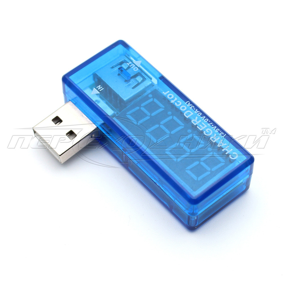 USB тестер напряжения и тока (вольтметр, амперметр), угловой - фото 2 - id-p698155909