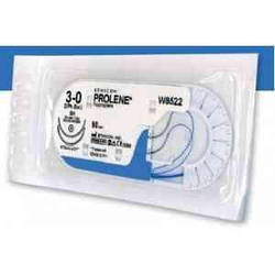 Пролен (Prolene) 7-0 колюча 2x11мм, СС, 3/8кола, блакитний 60cm, 1шт.