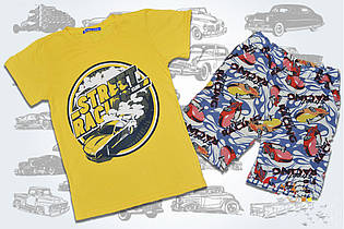 Костюм футболка та шорти Street Racing Жовтий