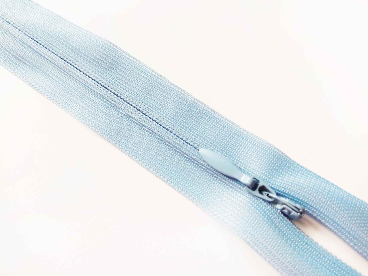 Блискавка потайна блакитна 50см., фото 1