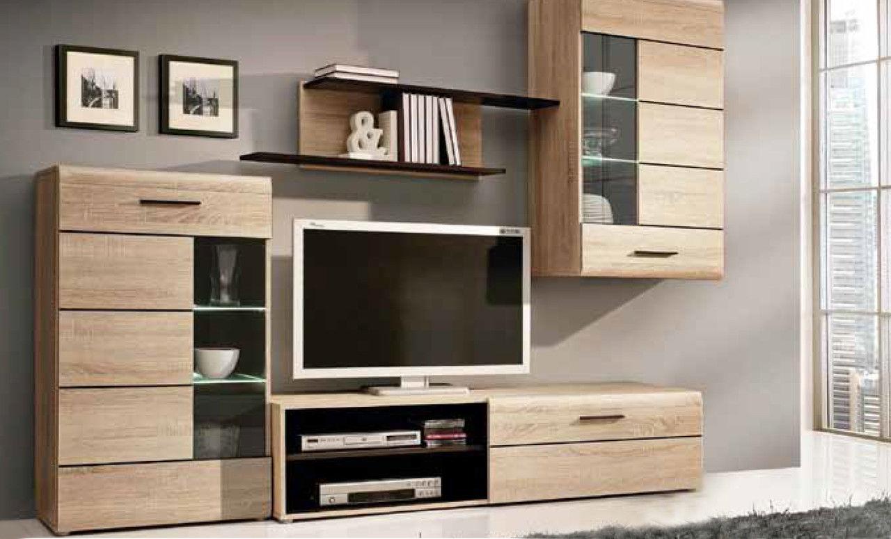 Сучасна стінка в вітальню Соло ВМВ Холдинг 2,44м