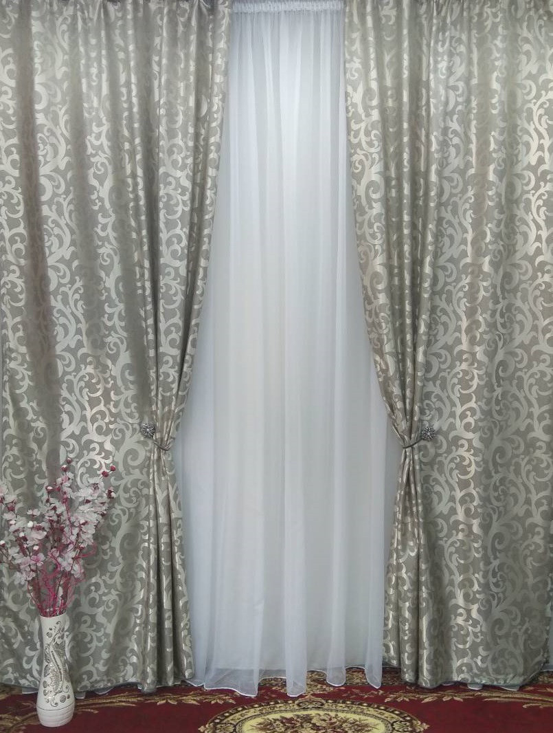 Набір штор для вікна в вітальню або спальню "Даніель", фото 1