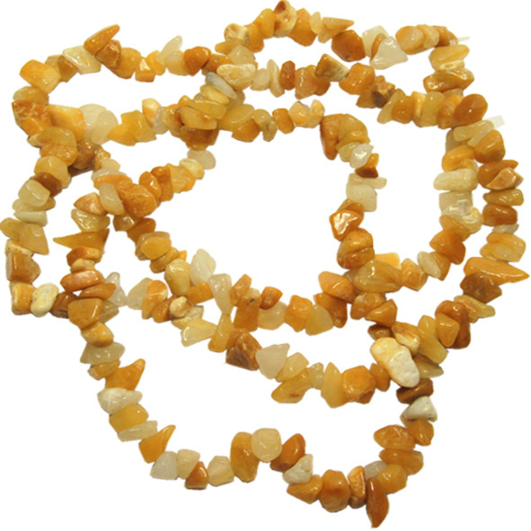 Намистини Нефрит Медовий, Крихта Дрібна, Розмір від 4-9 до 2-5 мм, близько 85 см, Рукоділля, фото 1